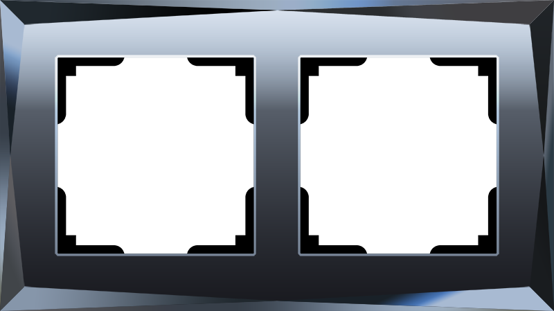 

WL08-Frame-02 Рамка на 2 поста (черный) Diamant Werkel a029844, Diamant WL08-Frame-02 a029844