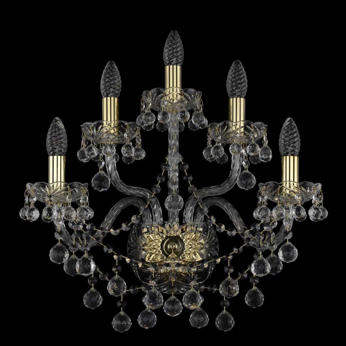 

Бра Bohemia Ivele 1409B/2+2+1/195/XL/G, Золотой, 1409B Gold 1409B/2+2+1/195/XL/G