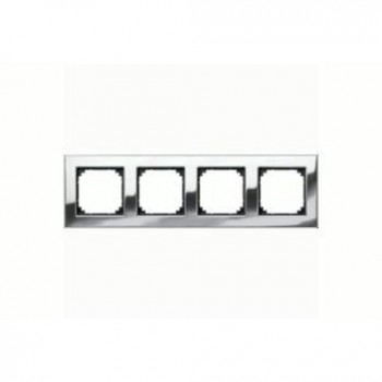Рамка 4-постовая, хром Merten M-Elegance MTN403439 фото