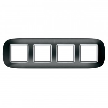 HB4802/4XS Рамка Axolute Овал Темный металлик 2+2+2+2 модуля Bticino фото