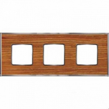 Рамка 3-постовая, Cherry/хром Fede Vintage Wood FD01313CCB фото