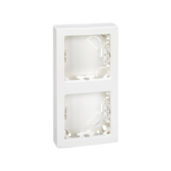 73621-60 Рамка вертикальная, 2 поста, 75*146мм, Simon 73 Loft, белый фото