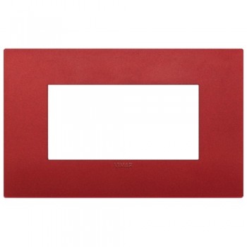 19654.75 Рамка Arke Classic Красный матовый 4 модуля Vimar фото