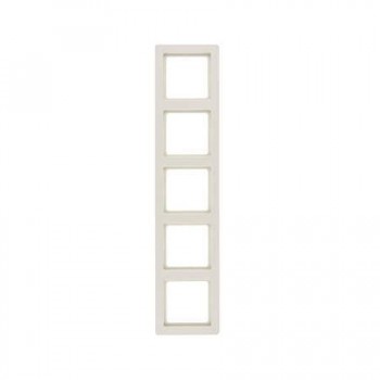 10156082 Рамка Q.1 Белый с эффектом бархата 5-постовая Berker фото