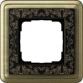 0211662 Рамка Classix Art Бронза / Черный 1-постовая Gira фото