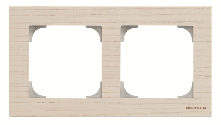 

8572 FR Рамка Sky Белый ясень 2-постовая ABB, Sky 8572 FR