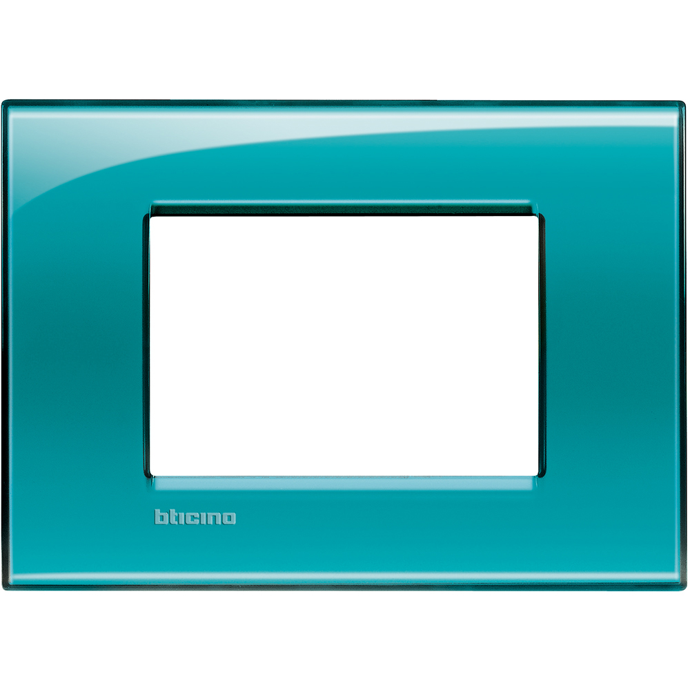 

LNA4803VD Рамка LivingLight Квадрат Зеленый 3 модуля Bticino, LivingLight Квадрат LNA4803VD