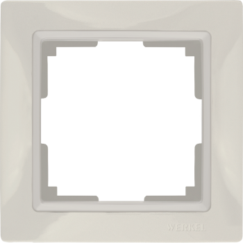 W0012003 Рамка на 1 пост (слоновая кость, basic) Snabb basic Werkel a051297 фото