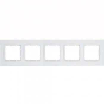 10156919 Рамка B.7 Полярная белизна 5-постовая Berker фото