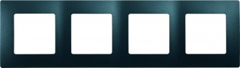 672584 Рамка Etika Антрацит 4-постовая Legrand фото