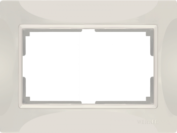 W0082003 Рамка для двойной розетки (слоновая кость, basic) Snabb basic Werkel a051293 фото