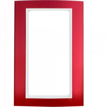 13093022 Рамка с большим вырезом B.3 Красный / Полярная белизна 2-постовая Berker фото