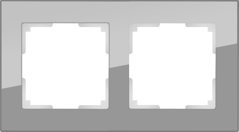 

WL01-Frame-02 Рамка на 2 поста (серый,стекло) Favorit Werkel a030776, Favorit WL01-Frame-02 a030776