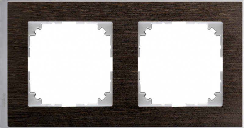 

MTN4020-3671 Рамка M-Pure Decor Венге / Алюминий 2-постовая Merten, M-Pure Decor MTN4020-3671