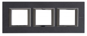 HA4802M3HRLV Рамка Axolute Квадрат Ардезия 2+2+2 модуля Bticino фото