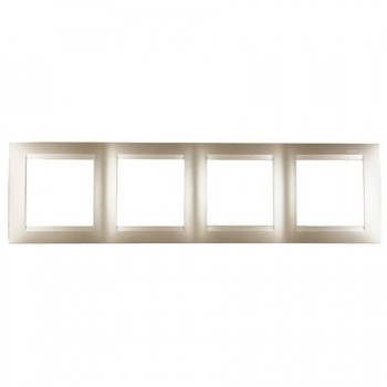 1500640-034 Рамка универсальная, 4 поста, шампань Simon 15 фото