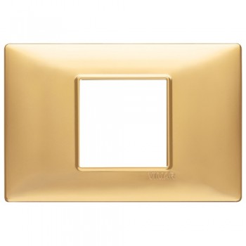 Рамка 2 модуля, золото матовое Vimar Plana 14652.25 фото