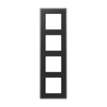 Рамка 4-ная, стекло черный Jung A VIVA  AV584GLMSW фото