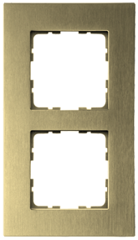 Рамка алюминий шампань 2-постовая Jasmart G-Metal G1002AG фото