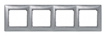 770344 Рамка Valena Модерн алюминий 4-постовая Legrand фото