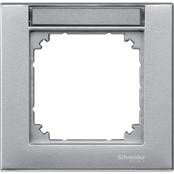 MTN476160 Рамка с полем для надписи M-Plan Алюминий 1-постовая Merten фото