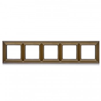 EPD485AT Рамка Eco Profi Deco Античная латунь 5-постовая Jung фото