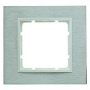10113609 Рамка B.7 Полярная белизна, нержавеющая сталь 1-постовая Berker фото