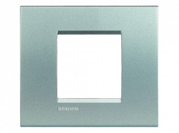Рамка алюминий 2 модуля, алюминий Bticino Living Light Air LNE4802TE фото