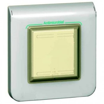 82619-30 Рамка декоративная, 1 пост, с подсветкой по периметру, разъём для выключателя проходного, Simon 82, белый фото