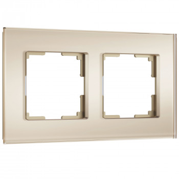 Рамка на 2 поста Senso (шампань, стекло soft-touch) Werkel W0023111 a064577 фото