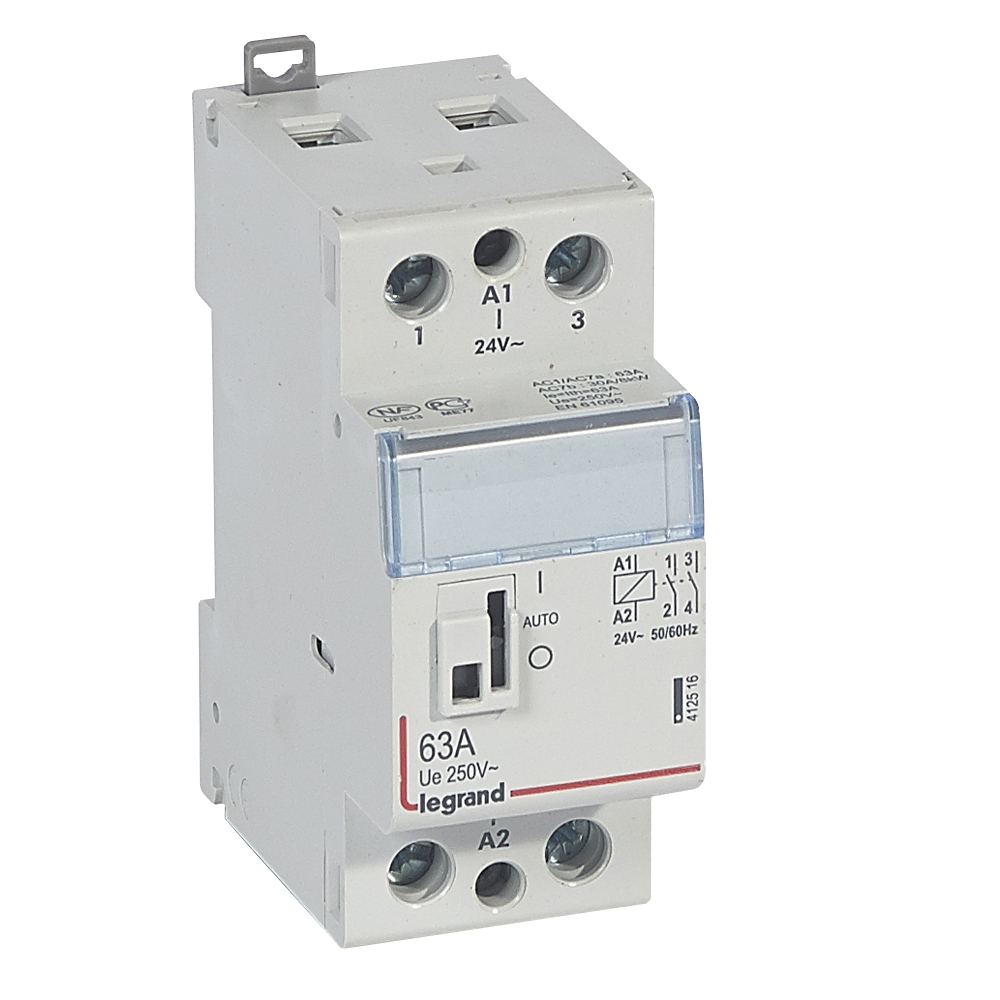 

412516 CX3 Контактор 24V 2НО 63А с руч.уп. Legrand, CX3 412516