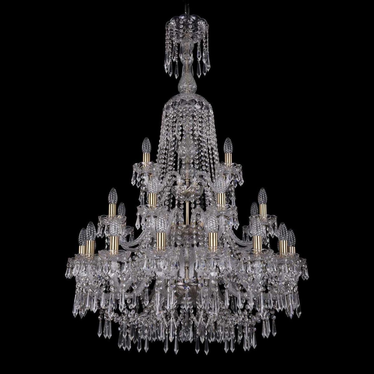 

Подвесная люстра Bohemia Ivele 1403/16+8+4/300/XL-131/3d/Pa, Жёлтый, 1403 Patina 1403/16+8+4/300/XL-131/3d/Pa