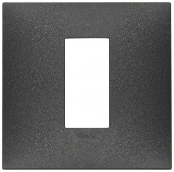 09661.14 Накладка Neve up на 1 модуль центрально для коробки на 2 модуля, карбон матовый  Vimar фото