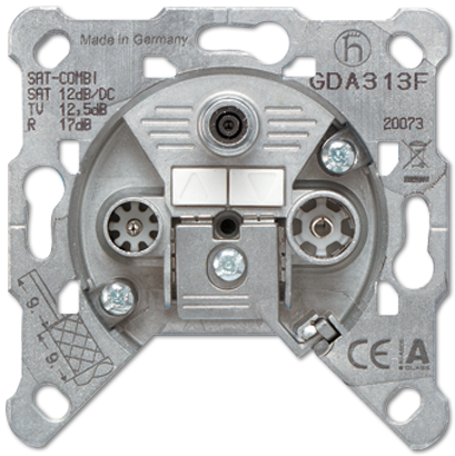 

GDA313F Розетка TV-SAT-FM, проходная Jung, SL 500 GDA313F