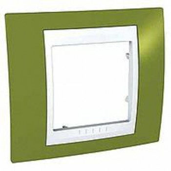 MGU6.002.866 Рамка Unica Хамелеон Фисташковый / Белый 1-постовая Schneider Electric фото