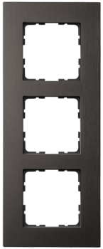 Рамка алюминий коричневый 3-постовая Jasmart G-Metal G1003AZ фото