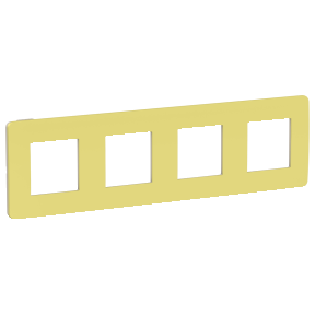 NU280812 Рамка Unica Studio Color Зеленое яблоко / Бежевый 4-постовая Schneider Electric фото