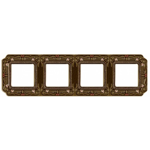 

FD01364PBCL Рамка Firenze Bright Patina 4-постовая Fede, Firenze FD01364PBCL