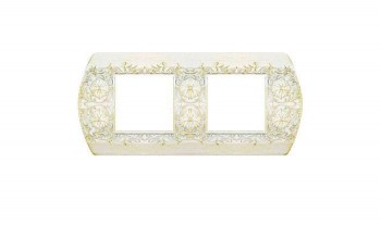 FD01422BD Рамка Sanremo white decape 2-постовая гор/верт. Fede фото