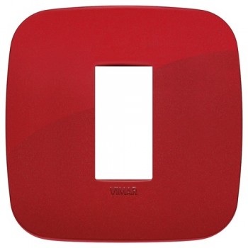 19671.85 Рамка Arke Round Красный 1 модуль Vimar фото