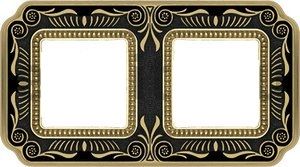 FD01362NEEN Рамка Smalto Italiano Firenze Jet black 2-постовая Fede фото