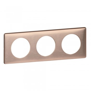 068993 Рамка Celiane Металлик Медь 3-постовая Legrand фото