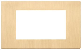 Рамка 4 модуля золото матовое, металл Vimar Linea 30654.70 фото