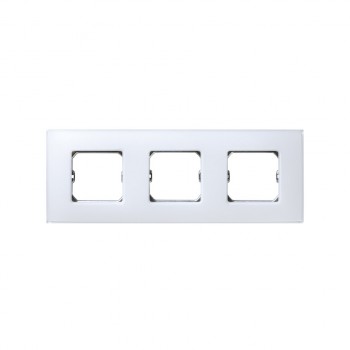 27773-60 Рамка декоративная, 3 поста, (+суппорт), Simon 27 Neos, Матовый, белоснежный фото