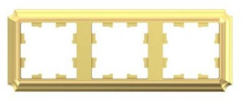 3-постовая рамка ЗОЛОТО Systeme Electric (Schneider Electric) AtlasDesign Antique ATN101603 фото