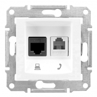 

SDN5200121 Телеф.+компьют. розетка, белый Schneider Electric, Sedna SDN5200121