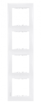 10149909 Рамка S.1 Полярная белизна матовый 4-постовая вертикальная Berker фото