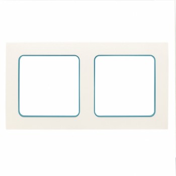 Рамка 2-ая Белый, синяя линия EKF Стокгольм EXM-G-305-30 фото