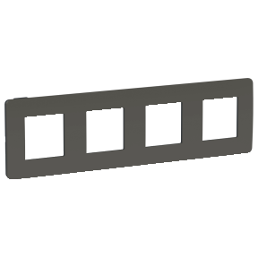 NU280822 Рамка Unica Studio Color Дымчато-серый / Антрацит 4-постовая Schneider Electric фото