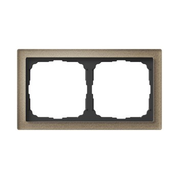 Рамка 2 поста органическое стекло шампань Systeme Electric Artgallery pure GAL320502 фото
